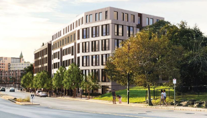 Rendering of proposed apartment building on Malcolm X Boulevard