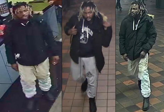 Surveillance photos of suspect