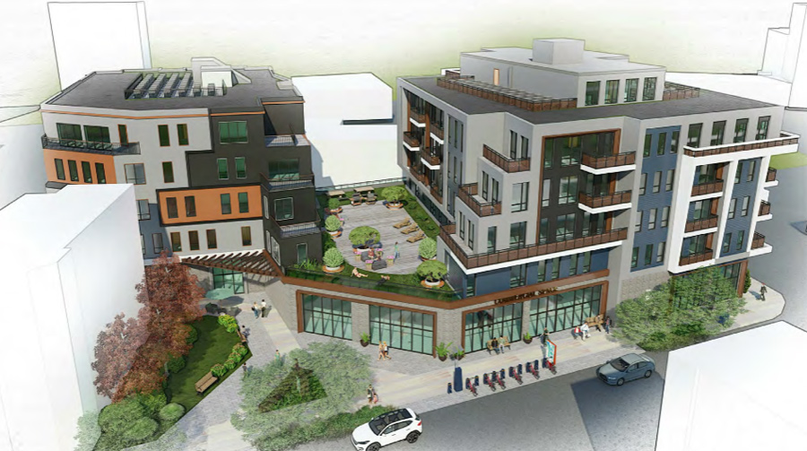 Rendering of proposed Boston Street apartment complex