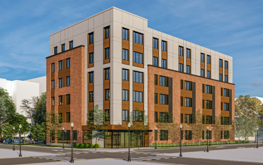 Rendering of proposed 45-unit condo building