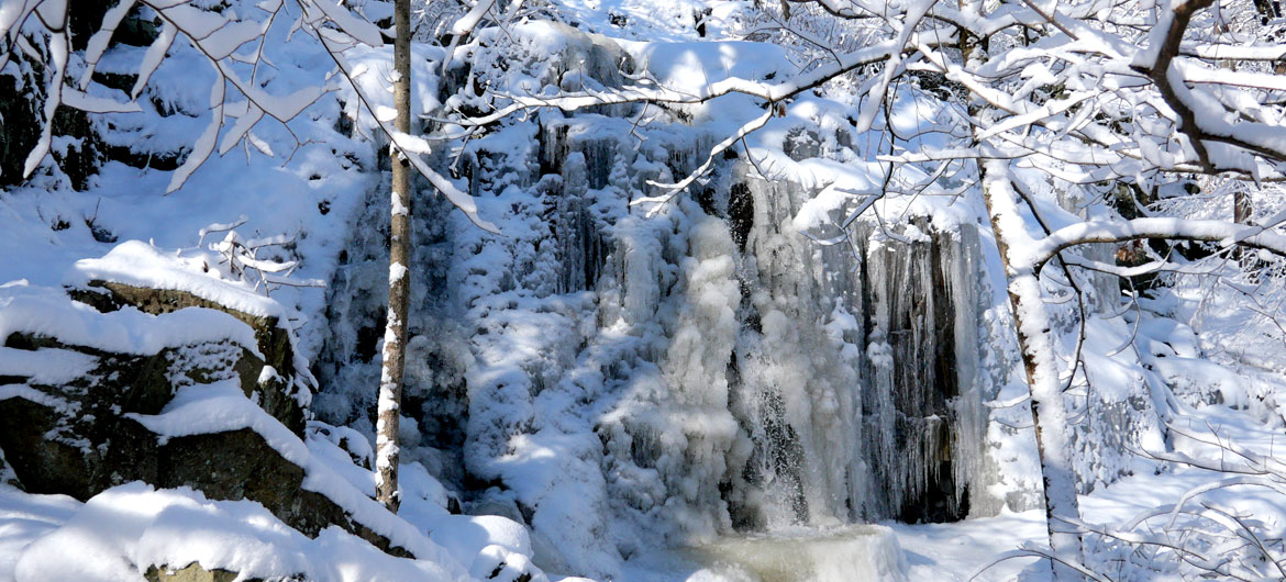 Frozen waterfall