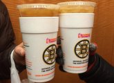 Two Dunkin' Donuts iced coffees