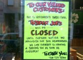 Closed Trader Joe's on Boylston Street in the Back Bay, due to fire