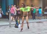 Dancing guy in Downtown Crossing in Boston