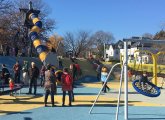 New playground at Fallon Field in Roslindale