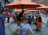 Franklin Street with more space for pedestrians