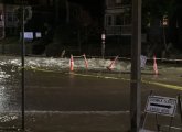 Water bubbles over at Centre and South Huntington in Jamaica Plain