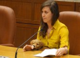 Hope the dog at Boston City Council hearing on puppy mills