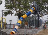 Long slide in Fallon Field in Roslindale