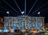 Copley Plaza Hotel lit up for New Year's Eve