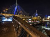 The Zakim Bridge from North Point Park in Cambridge