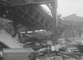 Twisted subway tracks after Great Molasses Flood of 1919