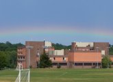 Rainbow over West Roxbury High School