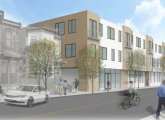 Architect's rendering of 656 Saratoga St. proposal in East Boston