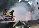 Firefighters at Roslindale fire