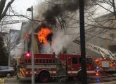 Fire on Lamartine Street in Jamaica Plain