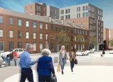 Architect's rendering of proposed Maverick Square building