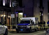 Coogan's crime scene on Milk Street in downtown Boston