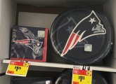 Half off on Patriots stuff at one supermarket