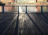 Ice along Fort Point Channel