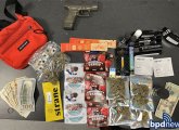 Seized marijuana, gun