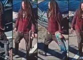 Surveillance photos of alleged knife attacker