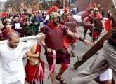 Recreation of the stations of the cross in the South End