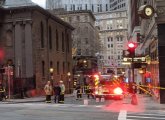 Intersection of School and Tremont streets blocked off