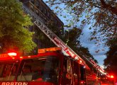 Firetruck on Marlborough Street