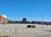 Empty Burlington Mall parking lot