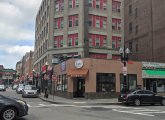 Corner of Harrison and Beach - the one-story building