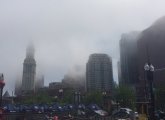 Fog over downtown Boston