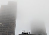 Fog over downtown Boston