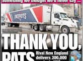 New York Post front page: Thank You, Pats