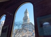 View of the Custom House from the Quincy Market rotunda