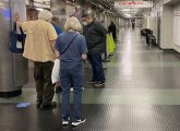 Line outside the CharlieCard store at Downtown Crossing