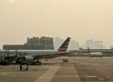 Hazy Logan Airport