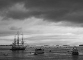 USS Constitution in Boston Harbor