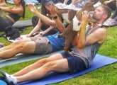 Baby-goat yoga at Harvard Medical School