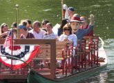 Charlie on a Swan Boat