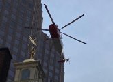 Helicopter above the Old State House