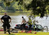 Car in Lake Hibiscus