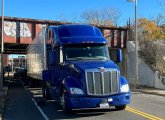 18-wheeler jammed under Freeport Street train bridge