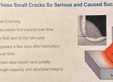 Diagram showing 'toe cracking' that could weaken the bridge over time