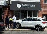 Car into building on South Street in Roslindale Square