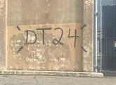 DT 24 graffiti on Central Avenue, Mattapan Lower Mills