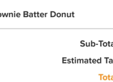 A Dunkin app summary from February showing unexplained hidden charge