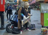 Keytar Bear in Downtown Crossing