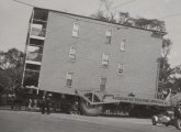 An East Boston triple decker on wheels