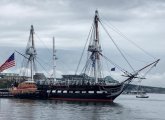 USS Constitution escorted out of dock